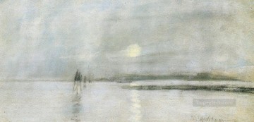 ジョン・ヘンリー・トワクトマン Painting - ムーンライト・フランダース印象派の海の風景ジョン・ヘンリー・トワクトマン
